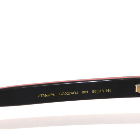 Gucci GG0274OJ 0274OJ 001 55 Black Titanium Eyeglasses 0274 - Picture 4 of 5